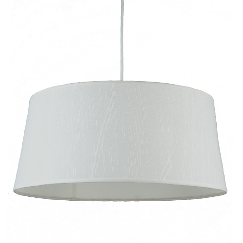 Colgante con pantalla 40x45cm alto 20cm griega textil blanco